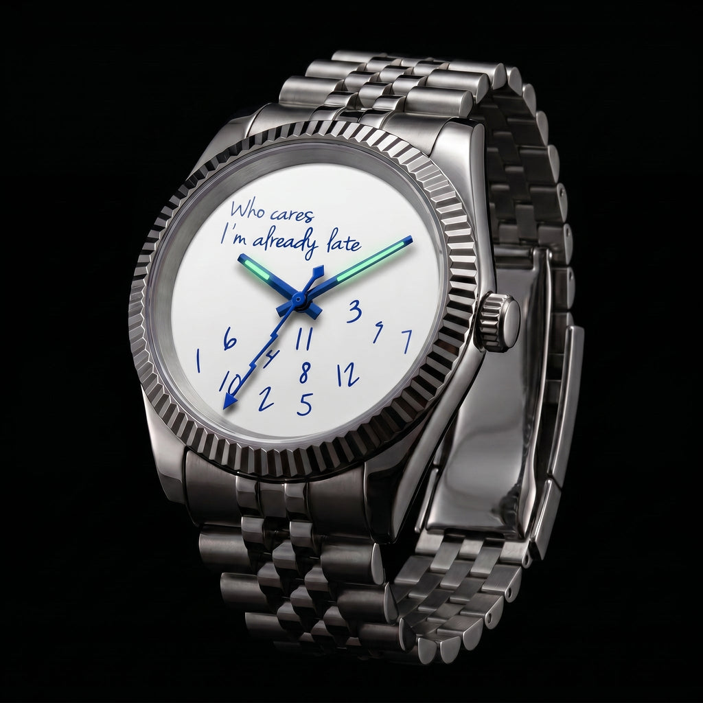 Classic Date – “Who Cares I'm Already Late” Dial